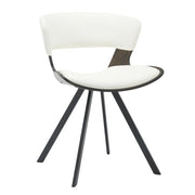 Zephry 5-Piece Dining Set with Square Dining Table White Sintered Stone Top and 4 Leather Dining Chairs - Elax Furniture