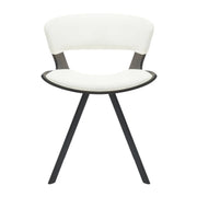 Zephry 5-Piece Dining Set with Square Dining Table White Sintered Stone Top and 4 Leather Dining Chairs - Elax Furniture