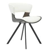 Zephry 5-Piece Dining Set with Square Dining Table White Sintered Stone Top and 4 Leather Dining Chairs - Elax Furniture