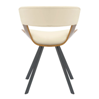 Nymia Upholstered Dining Chair with Saddle Seat and Iron Legs Set of 4 - Elax Furniture