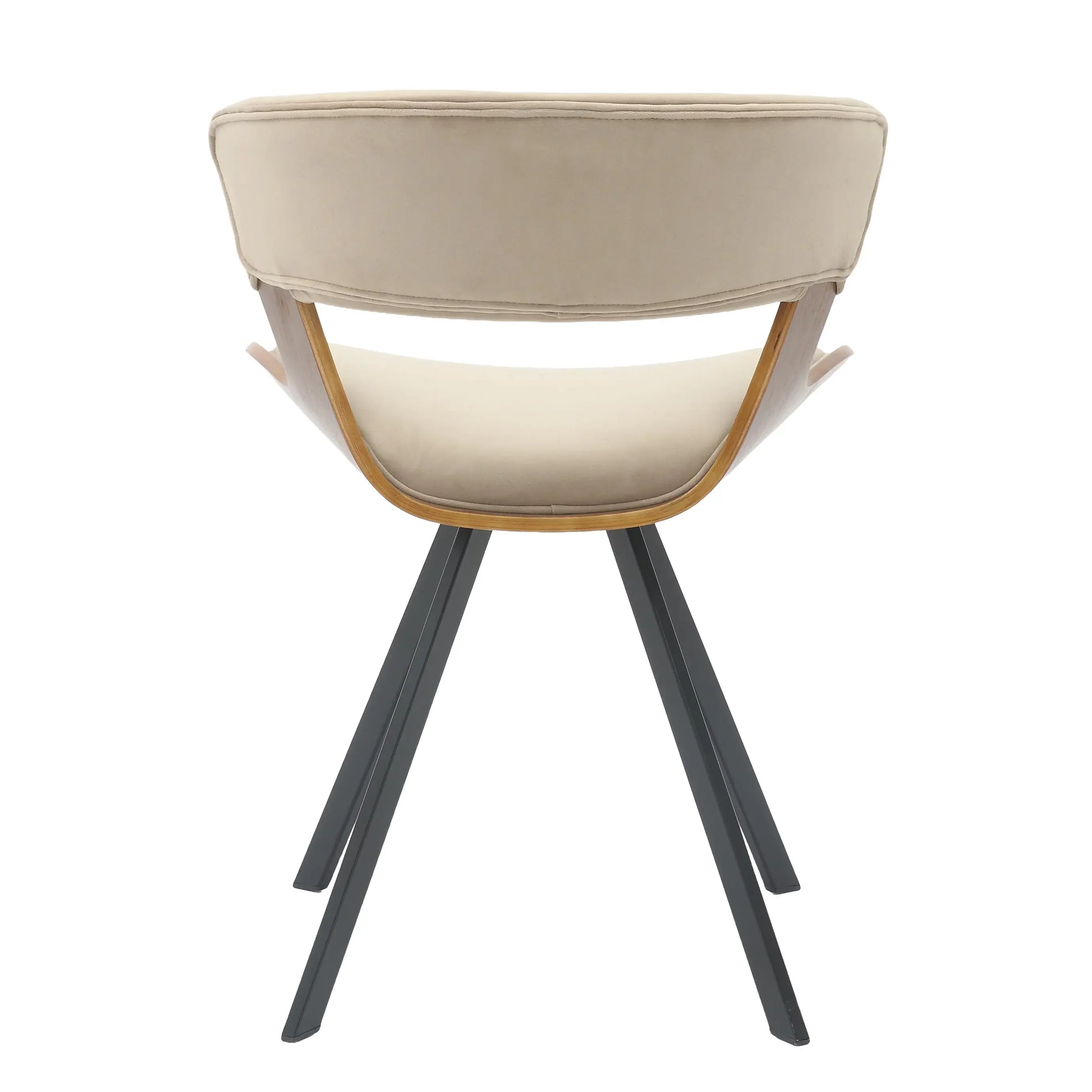 Nymia Upholstered Dining Chair with Saddle Seat and Iron Legs Set of 2 - Elax Furniture