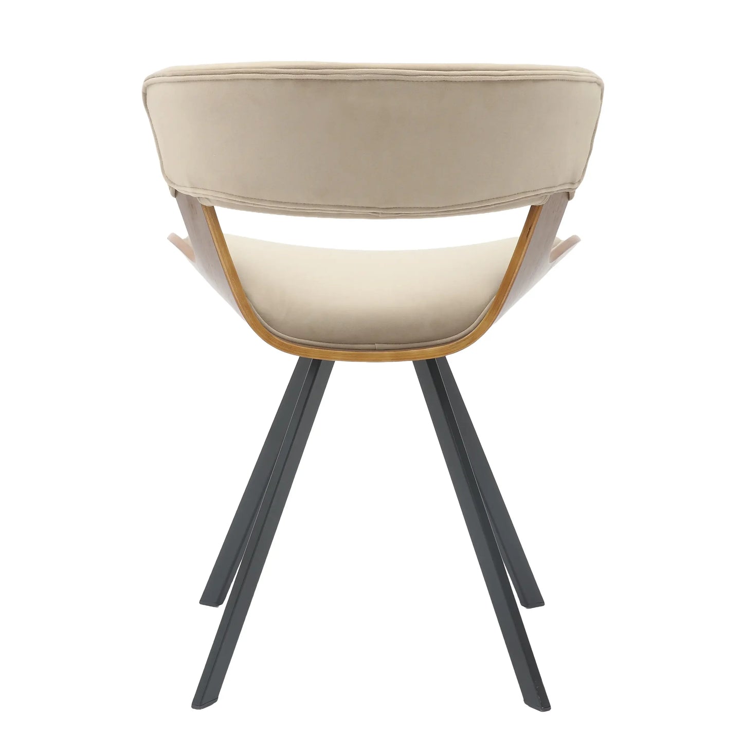 Nymia Upholstered Dining Chair with Saddle Seat and Iron Legs Set of 4 - Elax Furniture