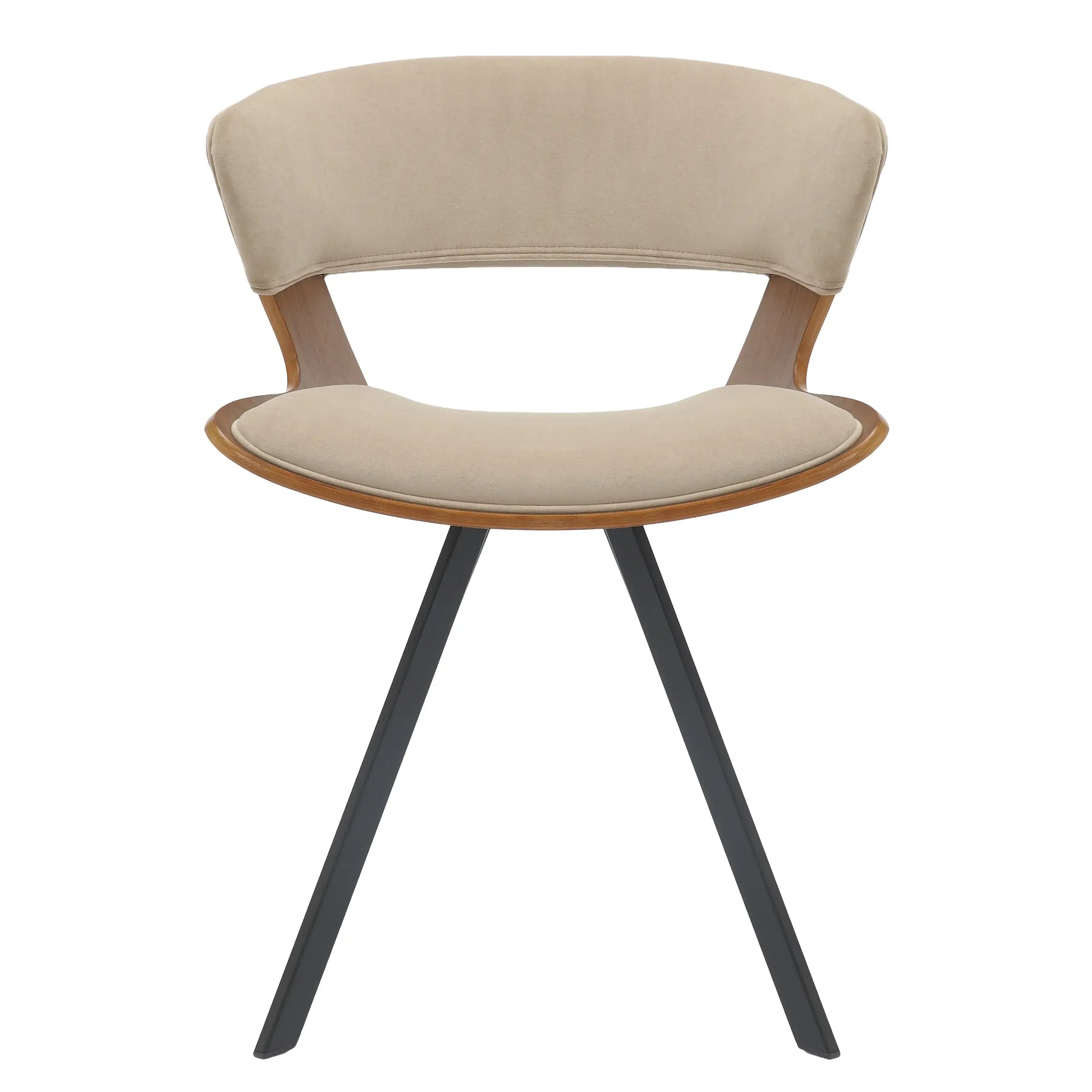 Nymia Upholstered Dining Chair with Saddle Seat and Iron Legs Set of 4 - Elax Furniture