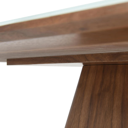 Zephry 5-Piece Dining Set with Square Dining Table White Sintered Stone Top and 4 Leather Dining Chairs - Elax Furniture