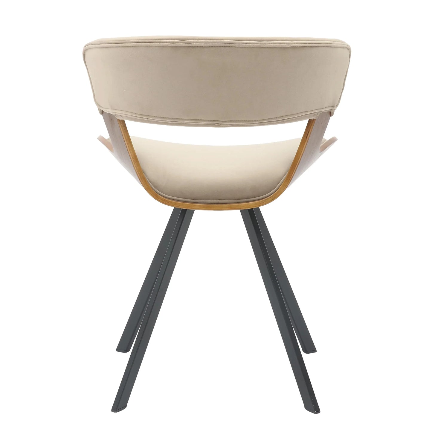 Zephry 5-Piece Dining Set with Square Wooden Table in Natural Wood and 4 Leather Dining Chairs - Elax Furniture