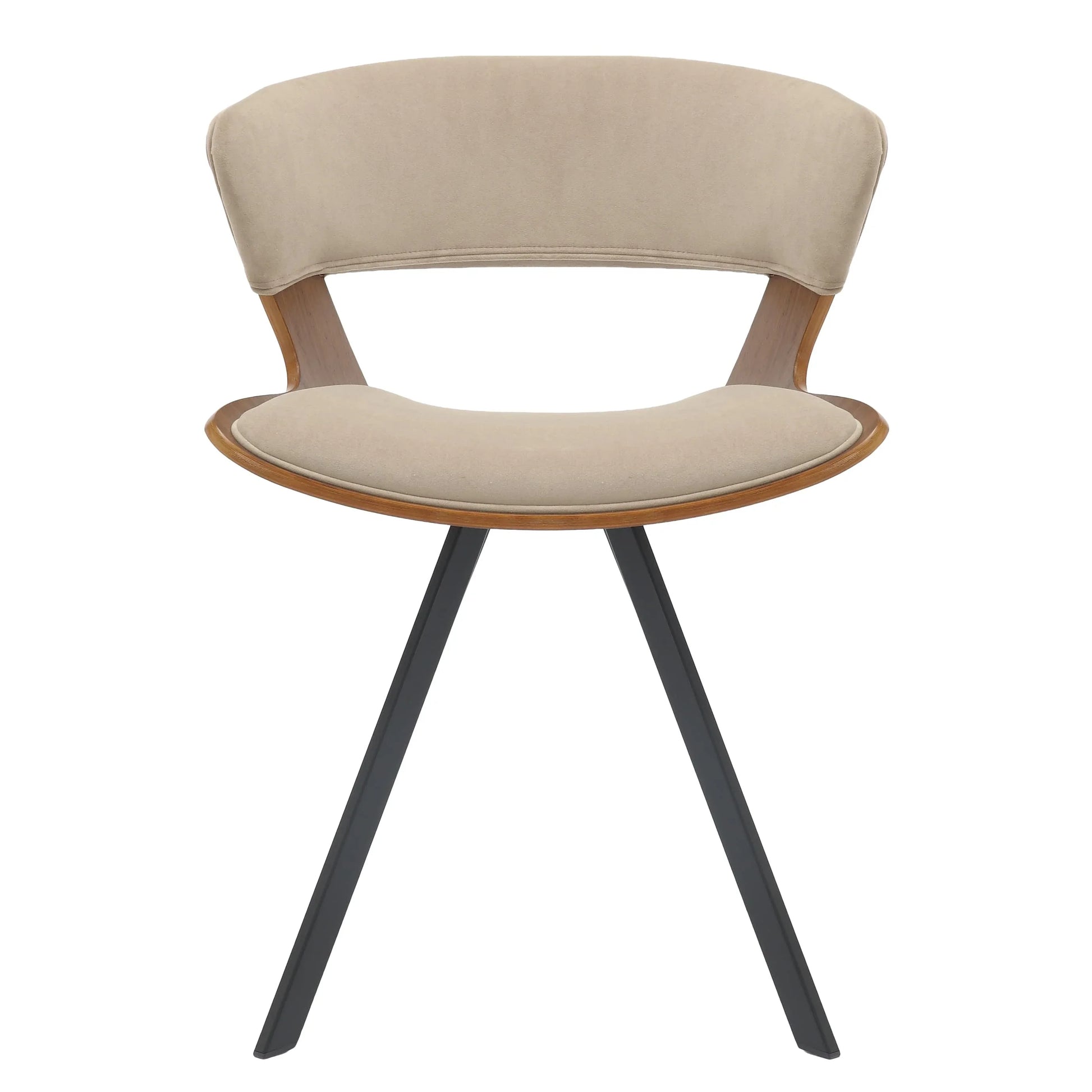 Zephry 5-Piece Dining Set with Square Wooden Table in Natural Wood and 4 Leather Dining Chairs - Elax Furniture