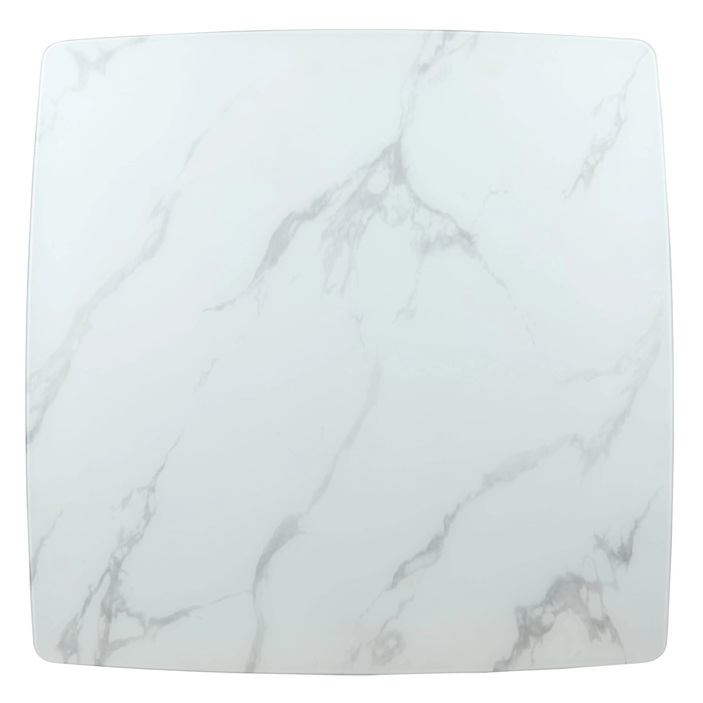 Zephry 5-Piece Dining Set with Square Dining Table White Sintered Stone Top and 4 Leather Dining Chairs - Elax Furniture