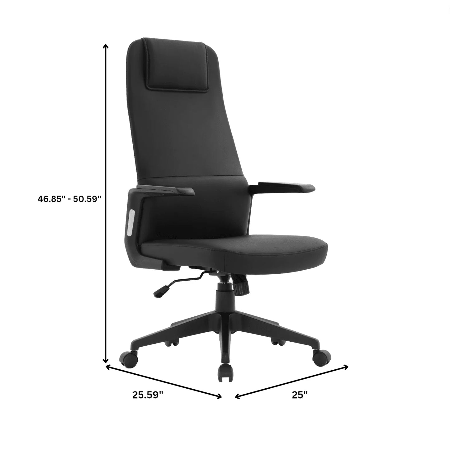Nexa High-Back Conference Office Chair in Leather/Polyester Adjustable Height Swivel and Tilt - Elax Furniture