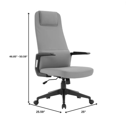 Nexa High-Back Conference Office Chair in Leather/Polyester Adjustable Height Swivel and Tilt - Elax Furniture