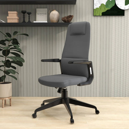 Nexa High-Back Conference Office Chair in Leather/Polyester Adjustable Height Swivel and Tilt - Elax Furniture