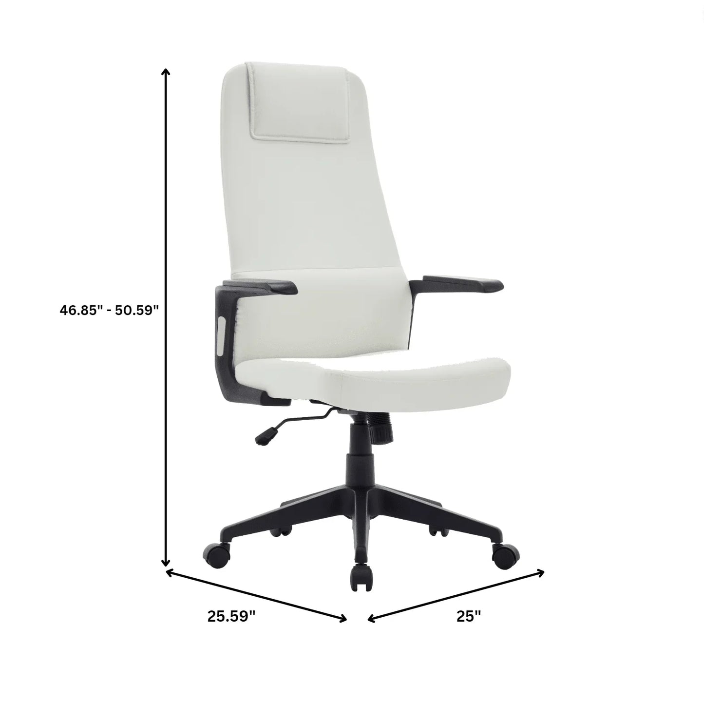 Nexa High-Back Conference Office Chair in Leather/Polyester Adjustable Height Swivel and Tilt - Elax Furniture