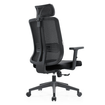 Nift Adjustable Upholstered Office Chair with Foam Filled Seat and Mesh Back and Headrest - Elax Furniture