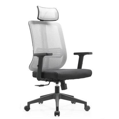 Nift Adjustable Upholstered Office Chair with Foam Filled Seat and Mesh Back and Headrest - Elax Furniture