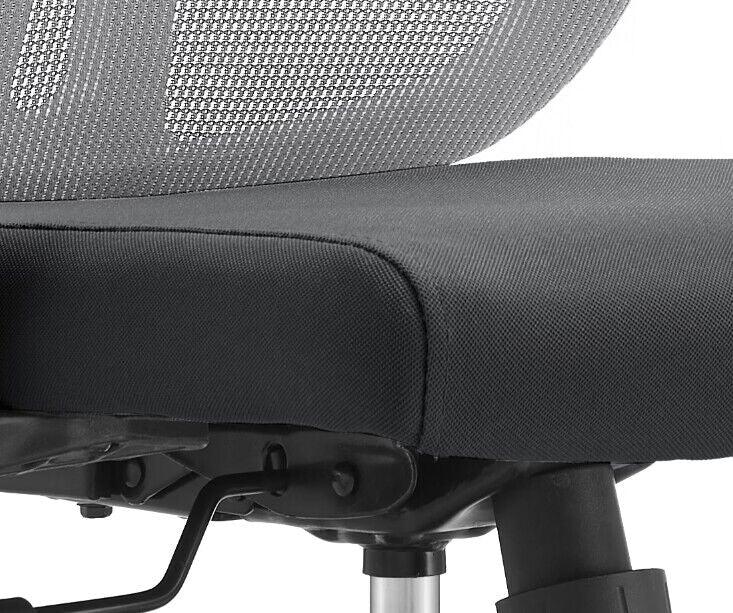 Nift Adjustable Upholstered Office Chair with Foam Filled Seat and Mesh Back and Headrest - Elax Furniture