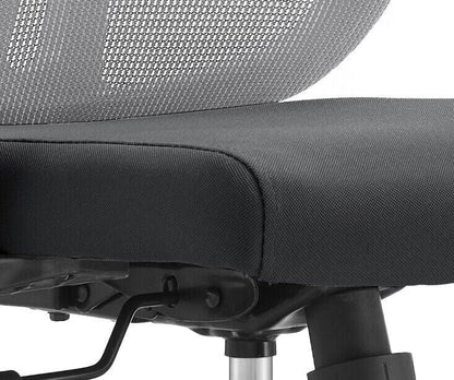 Nift Adjustable Upholstered Office Chair with Foam Filled Seat and Mesh Back and Headrest - Elax Furniture