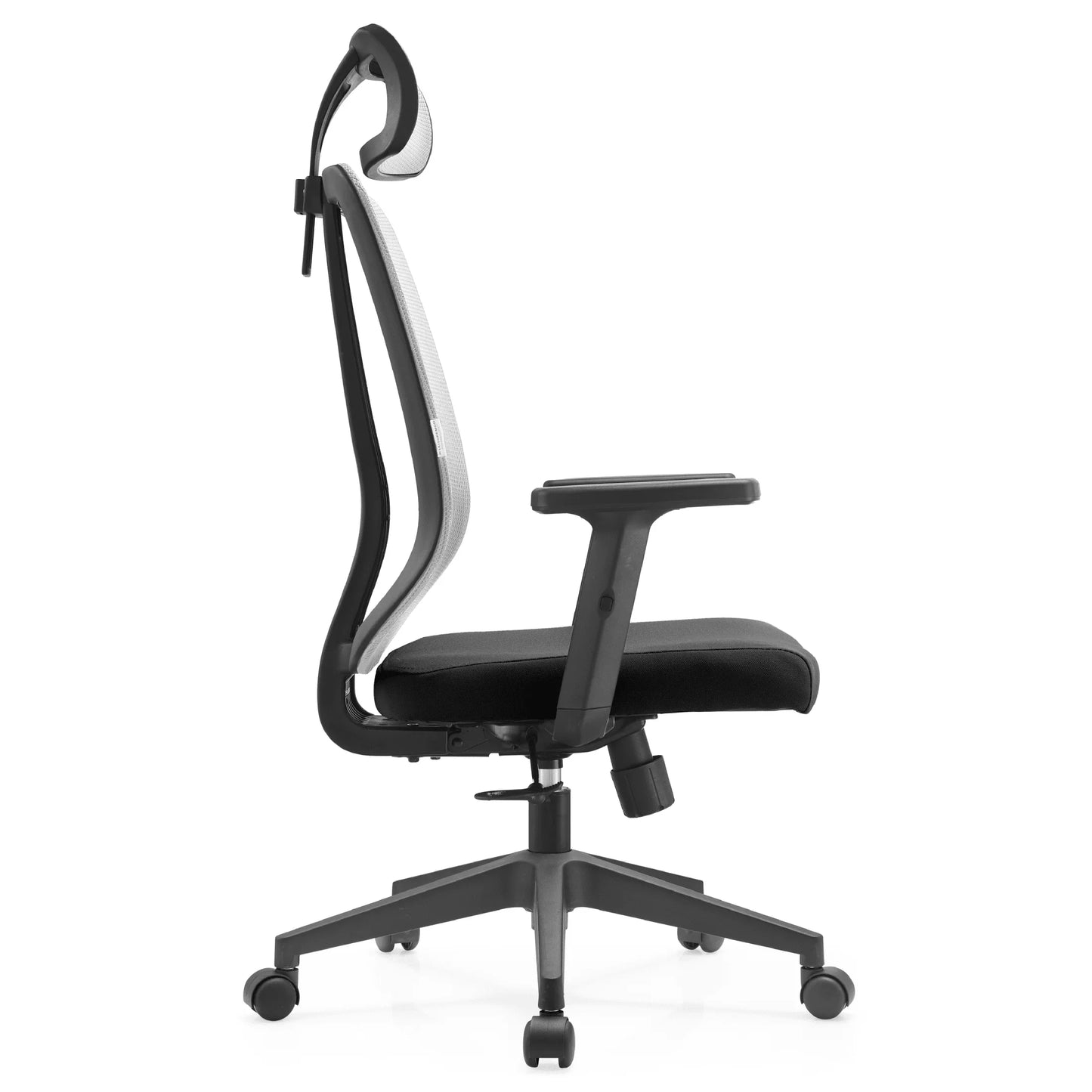 Nift Adjustable Upholstered Office Chair with Foam Filled Seat and Mesh Back and Headrest - Elax Furniture
