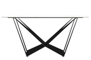 Nuvor Dining Table with Rectangular Sintered Stone/Glass Tabletop and Steel Legs - Elax Furniture