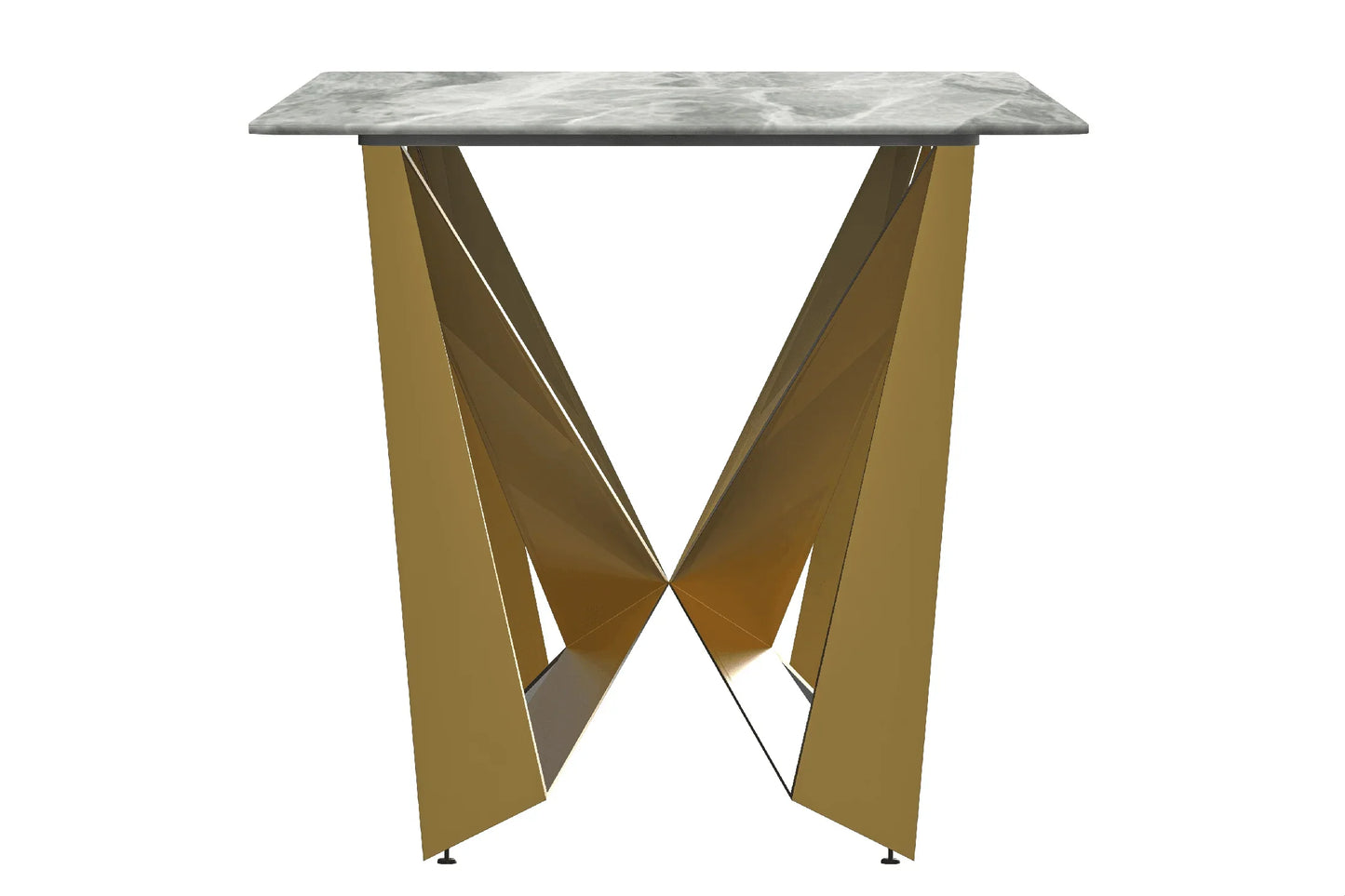 Nuvor Dining Table with Rectangular Sintered Stone/Glass Tabletop and Steel Legs - Elax Furniture