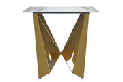 Nuvor Dining Table with Rectangular Sintered Stone/Glass Tabletop and Gold Steel Legs Sintered Stone 62 Inches Wide Deep Grey Dining Table Leisuremod