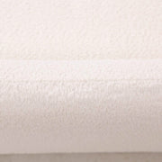 Nyta Accent Chair Upholstered in Linen/Boucle with Pine Wood Frame White Boucle Sofa Leisuremod