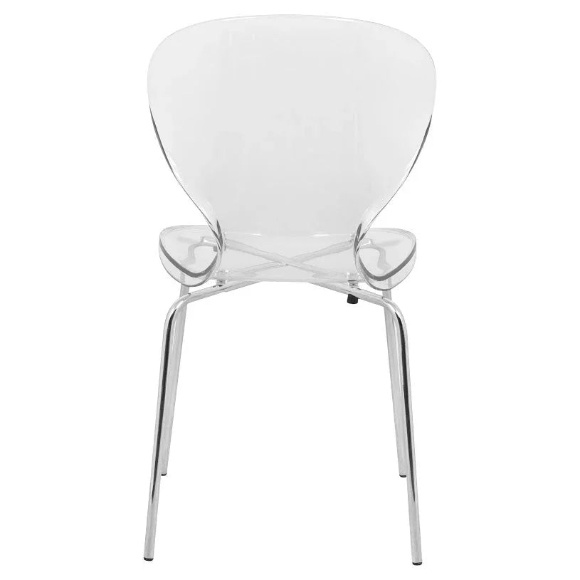 Modern Oyster Transparent Side Chair Set of 4 - Elax Furniture