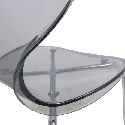 Modern Oyster Transparent Side Chair Set of 2 - Elax Furniture