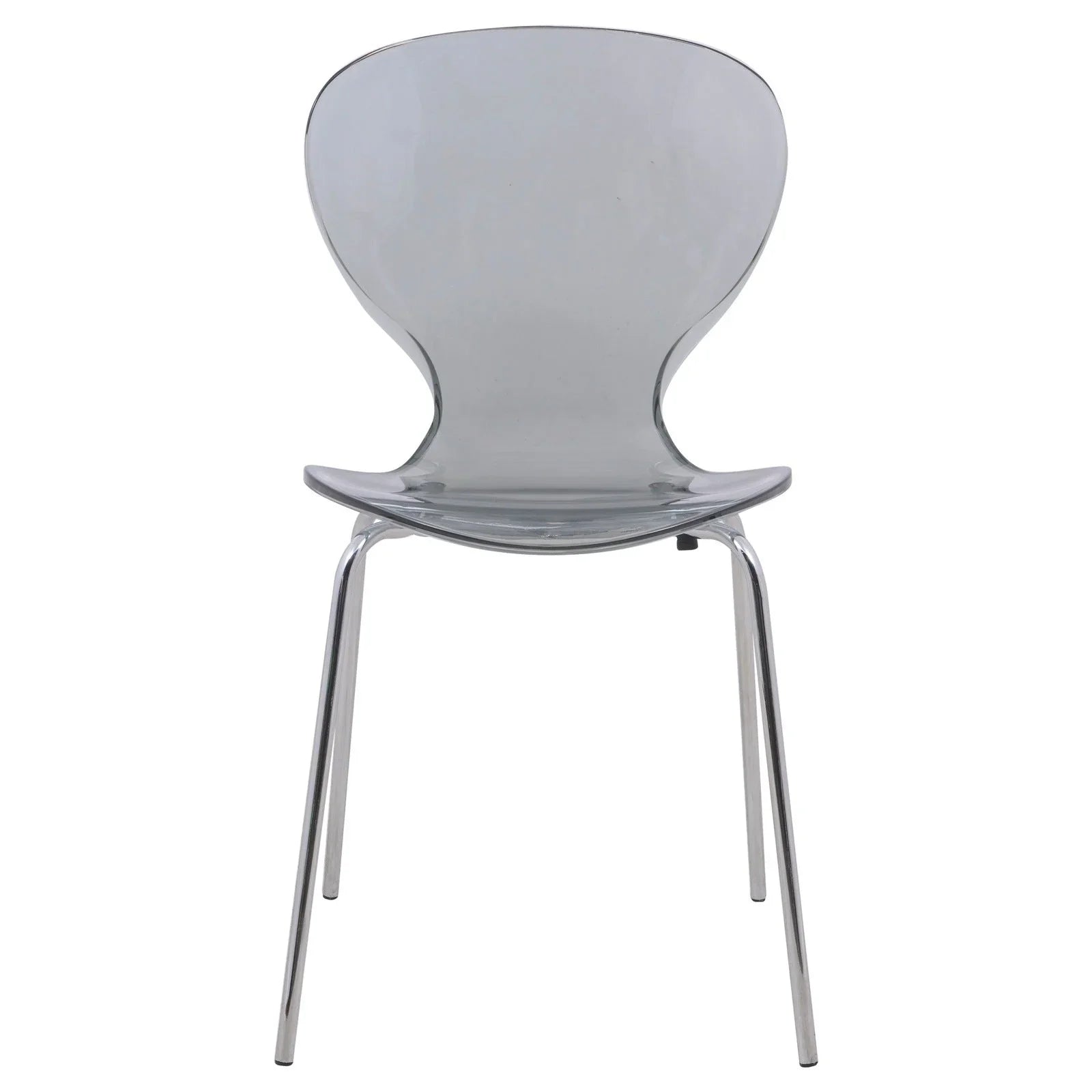 Modern Oyster Transparent Side Chair Set of 4 - Elax Furniture