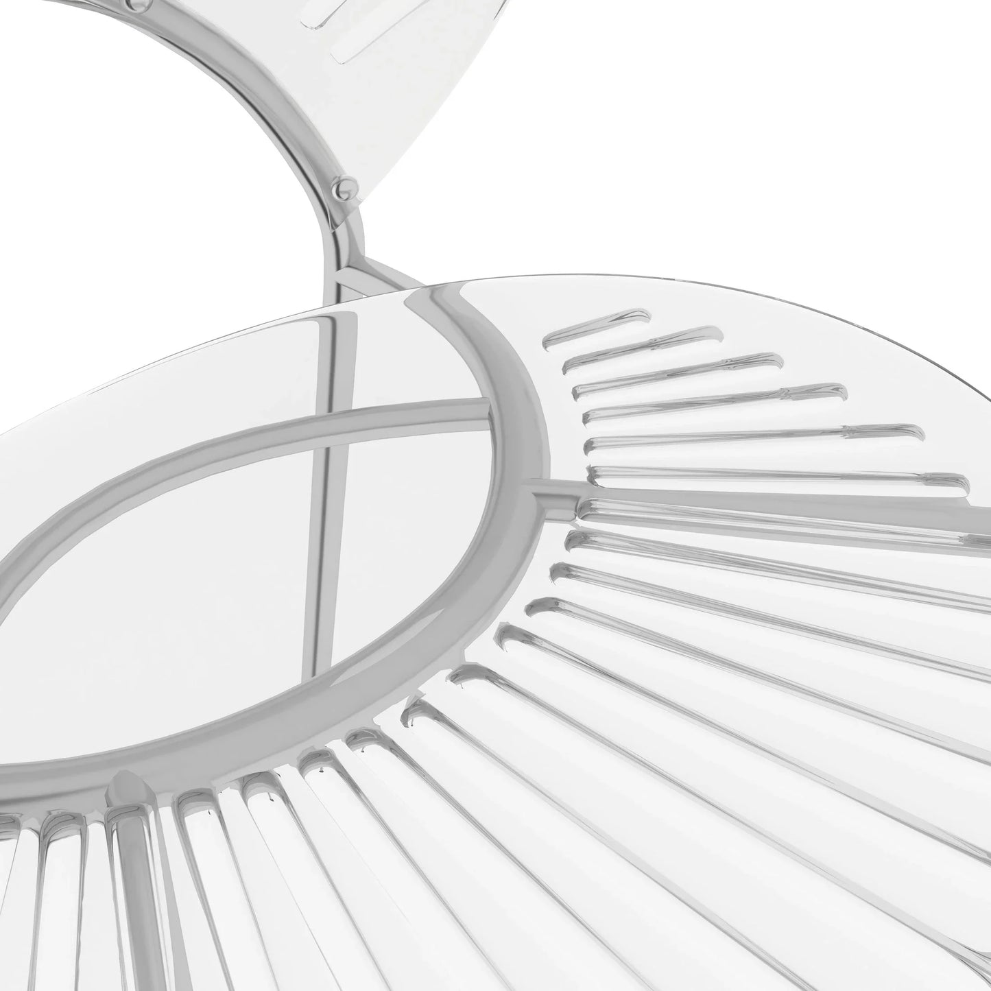 Opulent Modern Plastic Dining Chair in Chrome Metal Legs Set of 4 - Elax Furniture