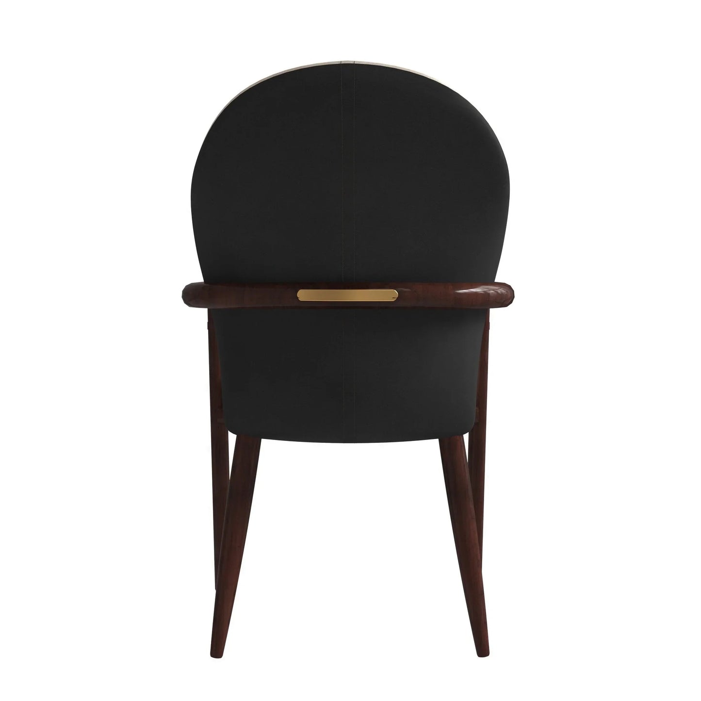 Opaline Dining Chair in Velvet or Leather Upholstery with Rubberwood Frame with Gold Accents - Elax Furniture