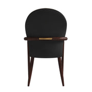 Opaline Dining Chair in Velvet or Leather Upholstery with Rubberwood Frame with Gold Accents - Elax Furniture