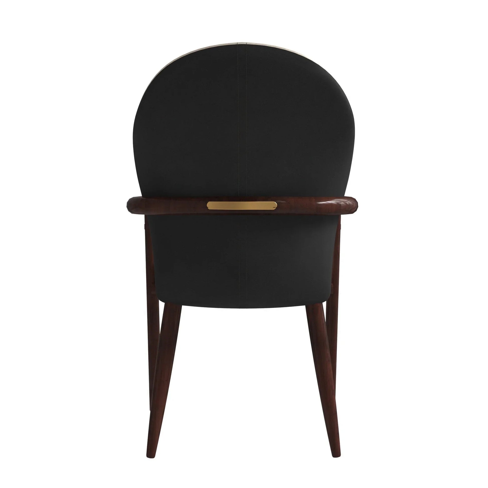 Opaline Dining Chair in Velvet or Leather Upholstery with Rubberwood Frame with Gold Accents - Elax Furniture