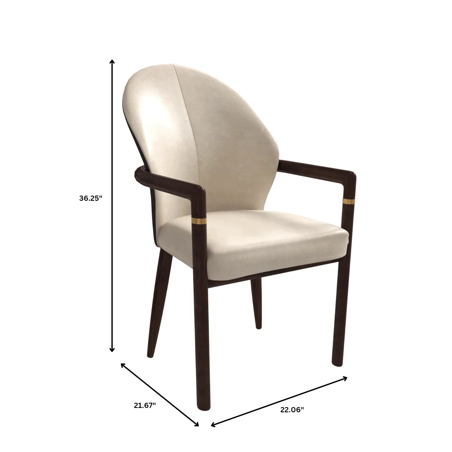 Opaline Dining Chair in Velvet or Leather Upholstery with Rubberwood Frame with Gold Accents - Elax Furniture
