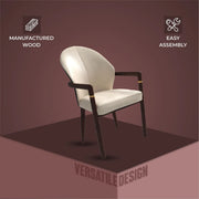 Opaline Dining Chair in Velvet or Leather Upholstery with Rubberwood Frame with Gold Accents - Elax Furniture