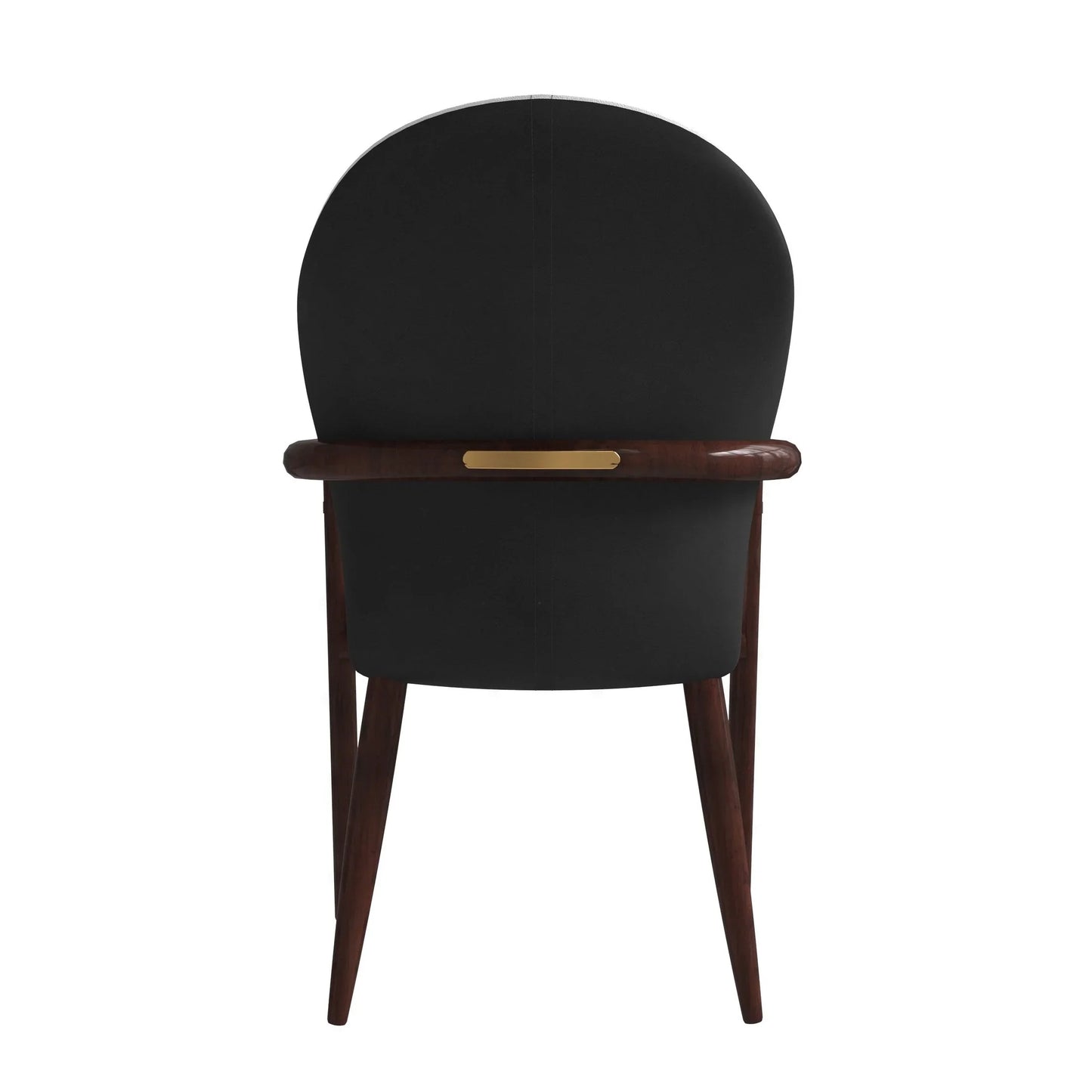 Opaline Dining Chair in Velvet or Leather Upholstery with Rubberwood Frame with Gold Accents - Elax Furniture