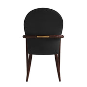 Opaline Dining Chair in Velvet or Leather Upholstery with Rubberwood Frame with Gold Accents - Elax Furniture