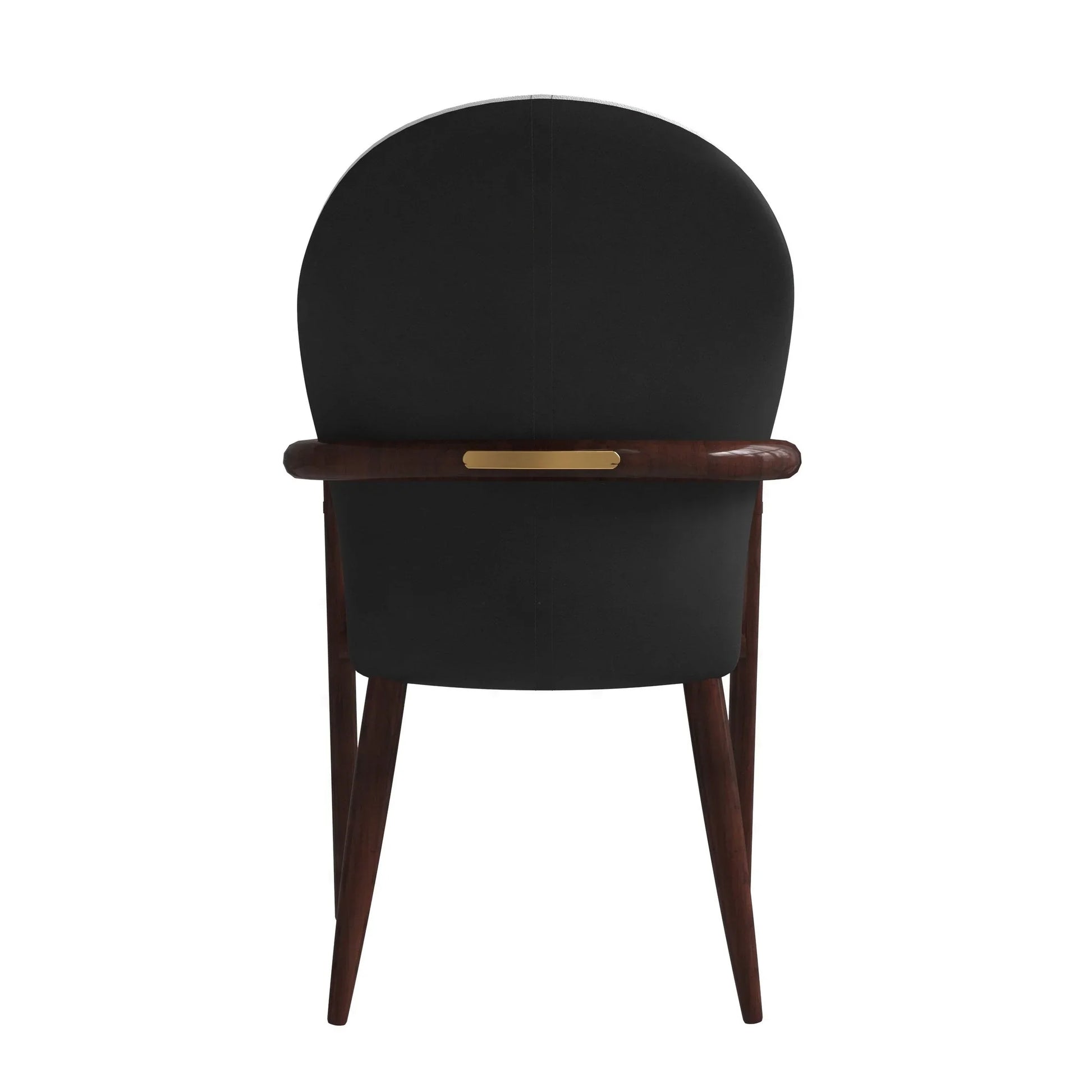 Opaline Dining Chair in Velvet or Leather Upholstery with Rubberwood Frame with Gold Accents - Elax Furniture
