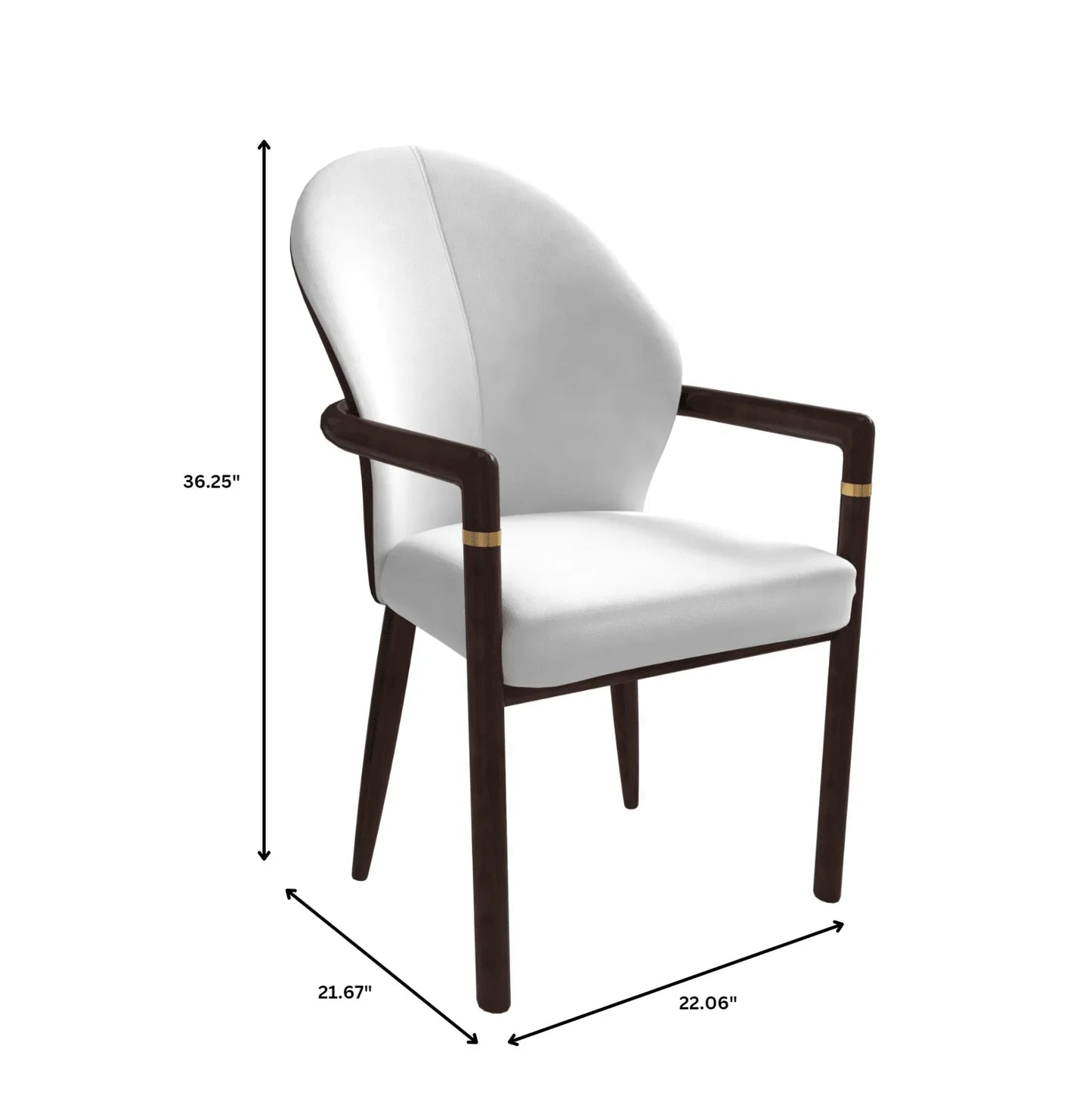 Opaline Dining Chair in Velvet or Leather Upholstery with Rubberwood Frame with Gold Accents - Elax Furniture