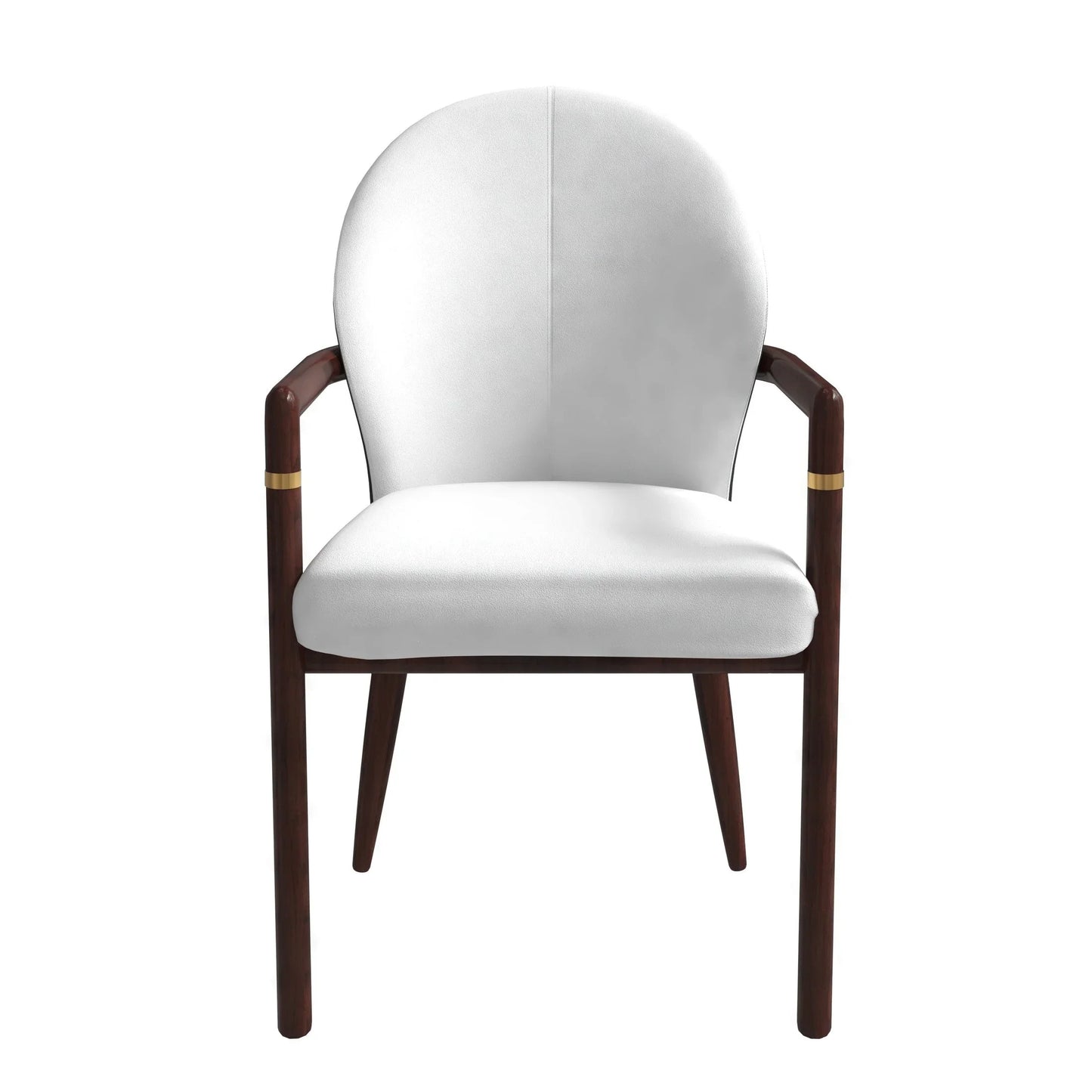 Opaline Dining Chair in Velvet or Leather Upholstery with Rubberwood Frame with Gold Accents - Elax Furniture