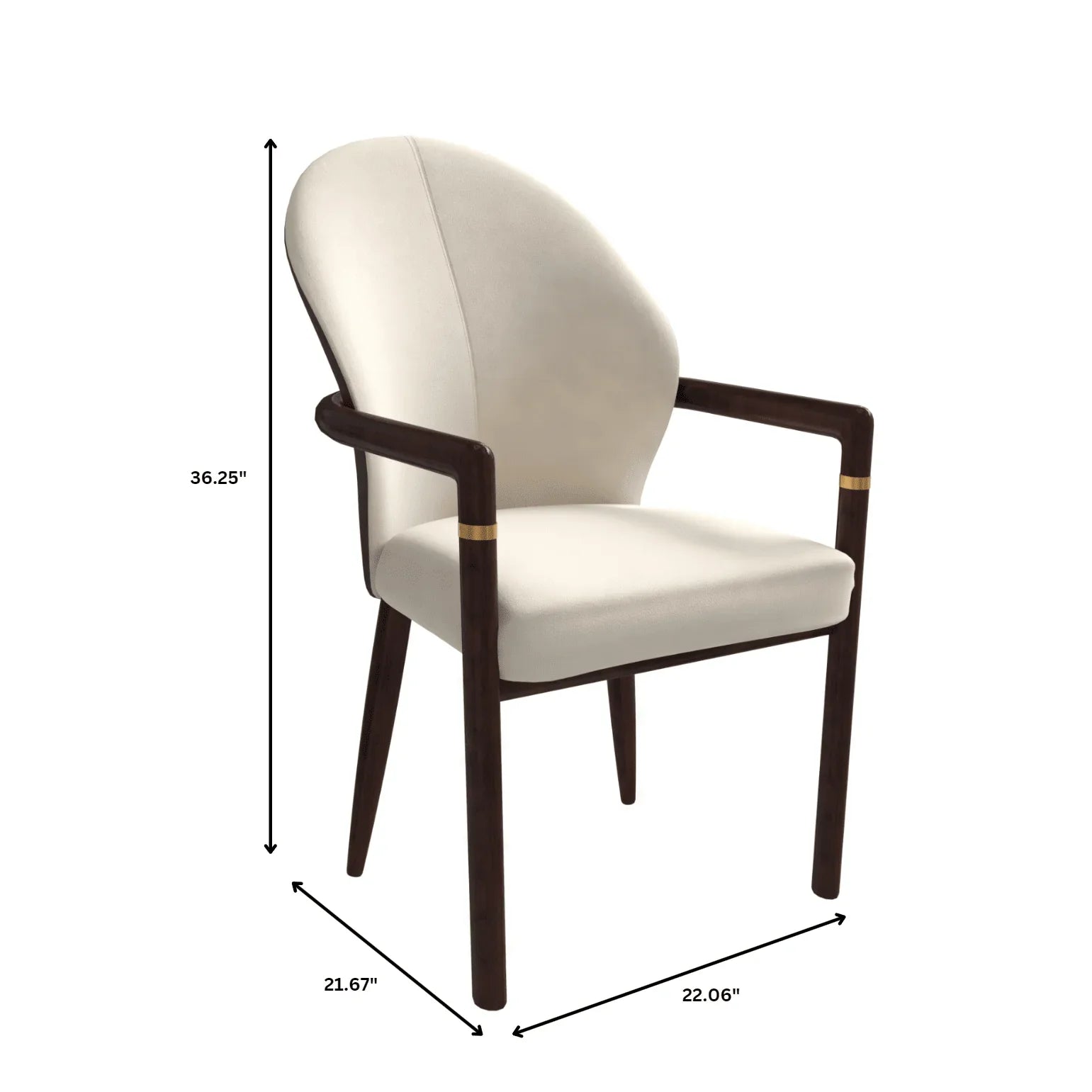 Opaline Dining Chair in Velvet or Leather Upholstery with Rubberwood Frame with Gold Accents - Elax Furniture