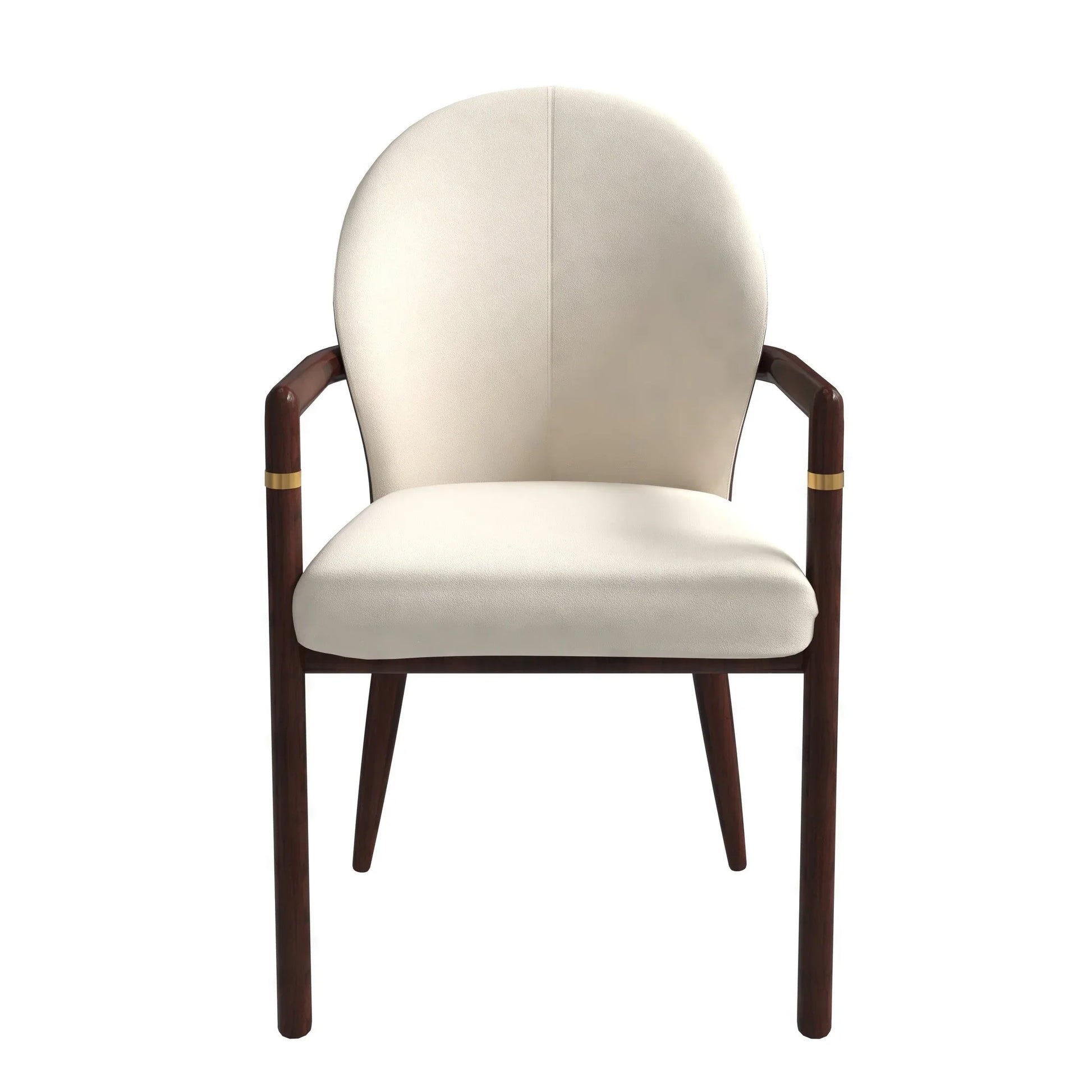 Opaline Dining Chair in Velvet or Leather Upholstery with Rubberwood Frame with Gold Accents - Elax Furniture