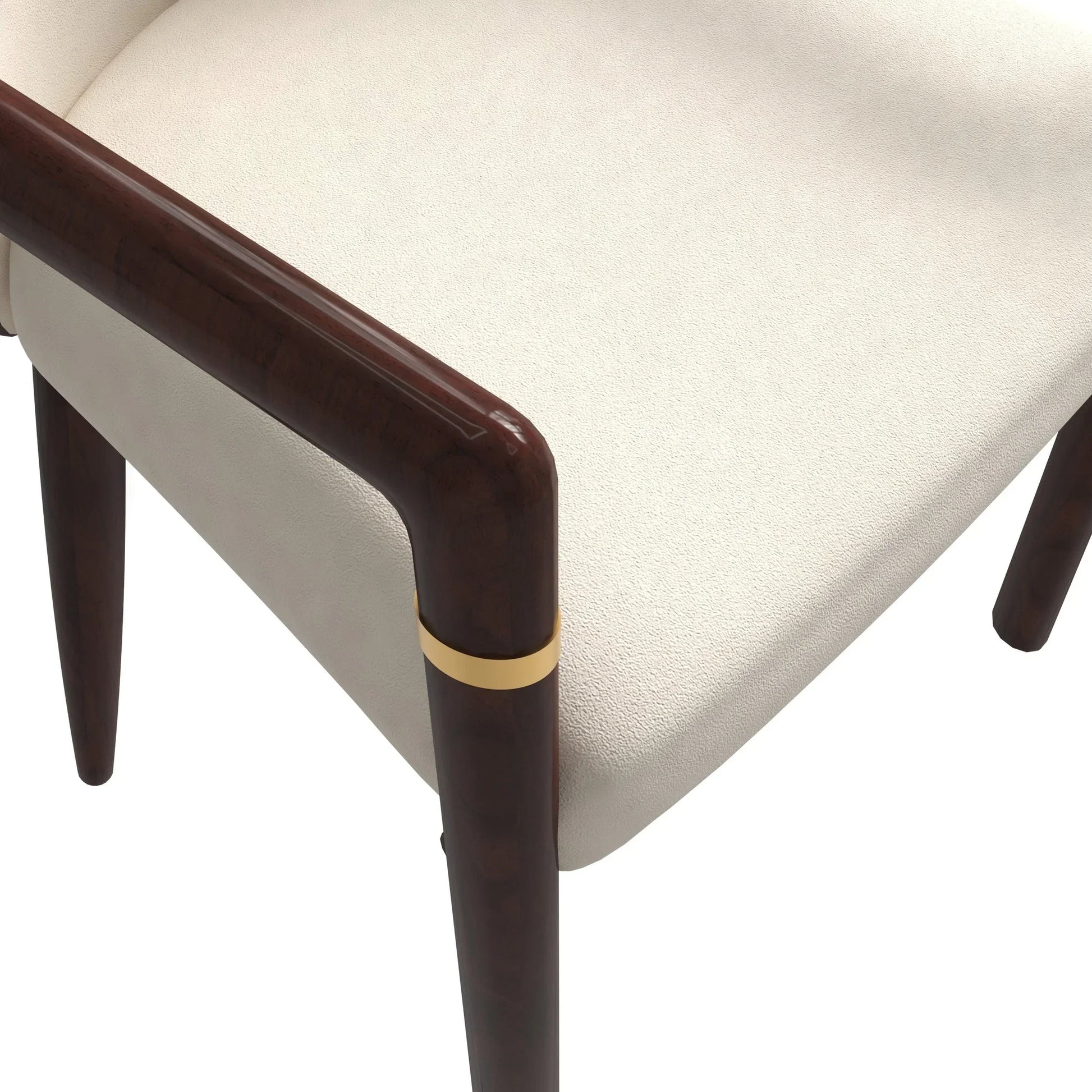 Opaline Dining Chair in Velvet or Leather Upholstery with Rubberwood Frame with Gold Accents - Elax Furniture
