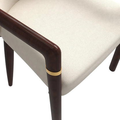 Opaline Dining Chair in Velvet or Leather Upholstery with Rubberwood Frame with Gold Accents - Elax Furniture