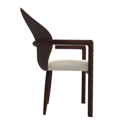 Opaline Dining Chair in Velvet or Leather Upholstery with Rubberwood Frame with Gold Accents - Elax Furniture