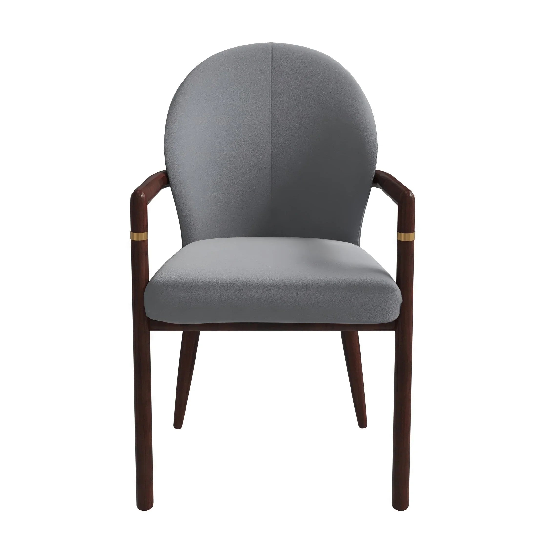 Opaline Dining Chair in Velvet or Leather Upholstery with Rubberwood Frame with Gold Accents - Elax Furniture