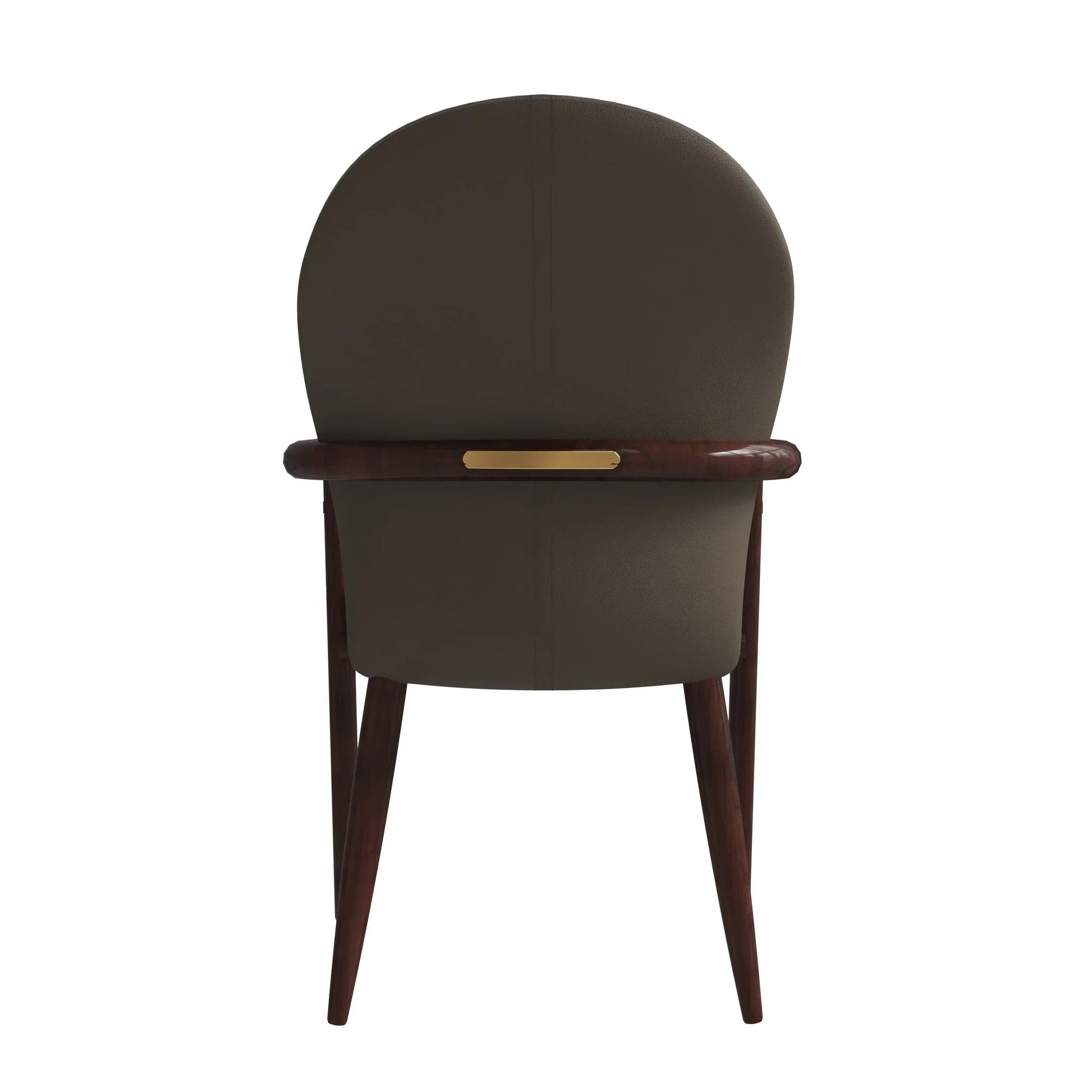 Opaline Dining Chair in Velvet or Leather Upholstery with Rubberwood Frame with Gold Accents - Elax Furniture