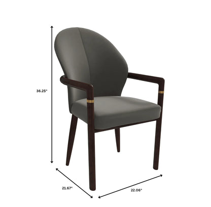 Opaline Dining Chair in Velvet or Leather Upholstery with Rubberwood Frame with Gold Accents - Elax Furniture