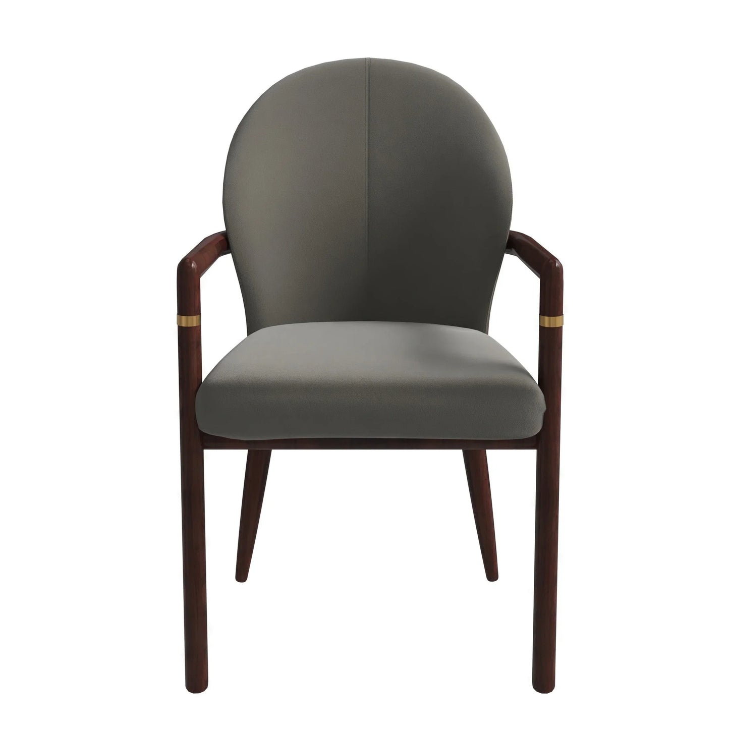 Opaline Dining Chair in Velvet or Leather Upholstery with Rubberwood Frame with Gold Accents - Elax Furniture