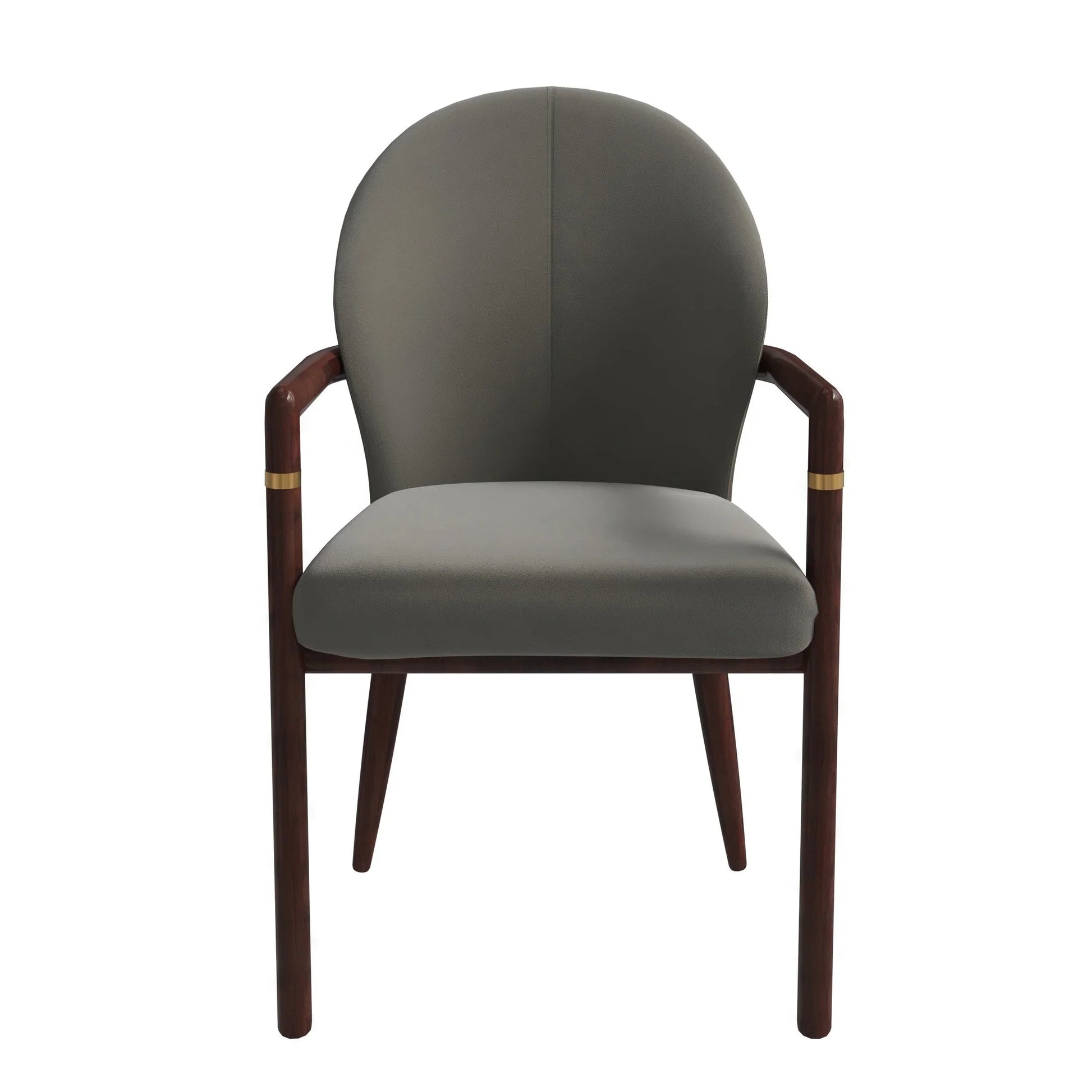Opaline Dining Chair in Velvet or Leather Upholstery with Rubberwood Frame with Gold Accents - Elax Furniture