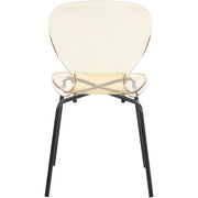 Oyster Modern Transparent Side Chair in Black Base - Elax Furniture