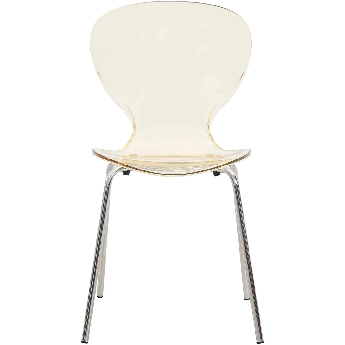 Modern Oyster Transparent Side Chair Set of 4 - Elax Furniture